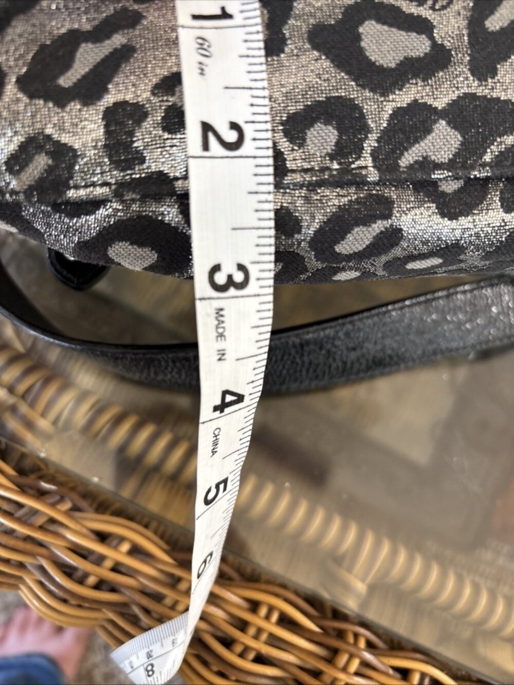 Coach Silver And Black Leapord Print Metallic Shoulder Bag Y2K Vibes - Picture 8 of 12
